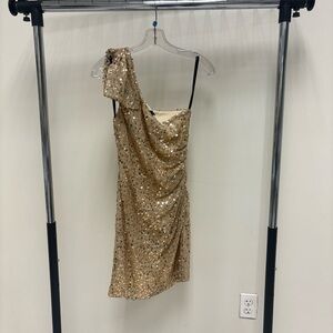 Gold Sequin Dress; Size 3
